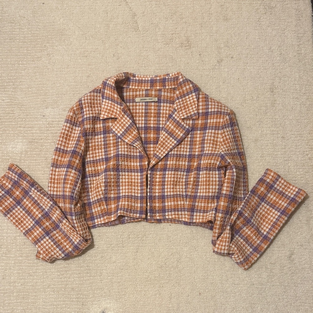 Paloma Wool Checkered top cropped